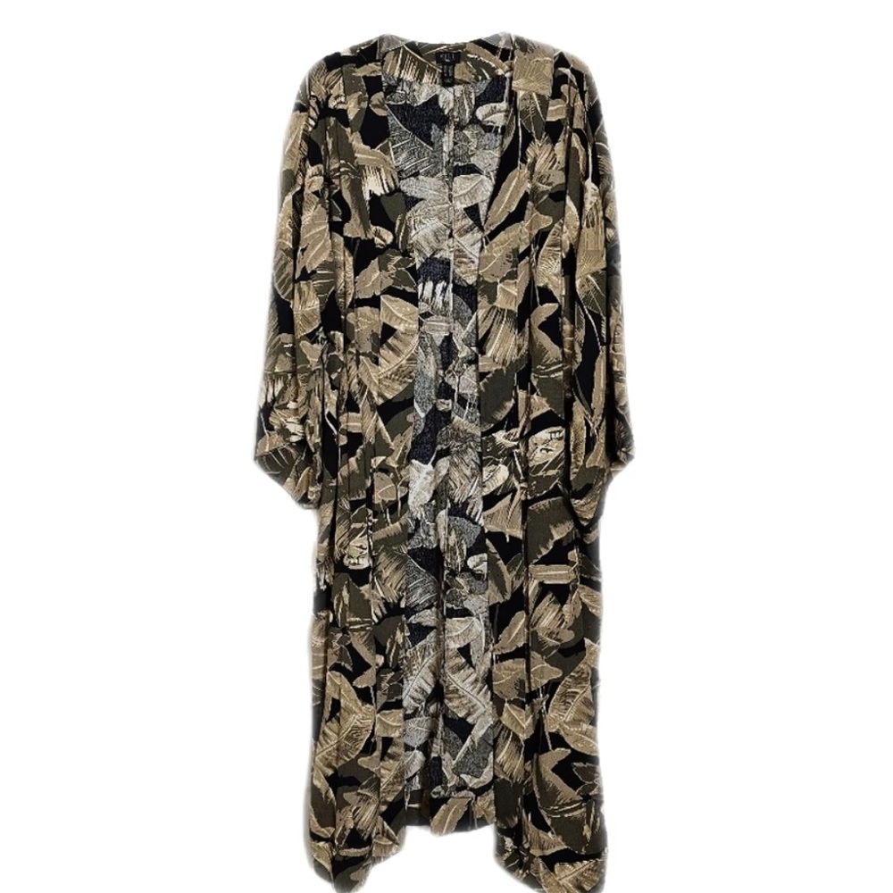 Leaf Print Swim Beach Cover Up Size Medium